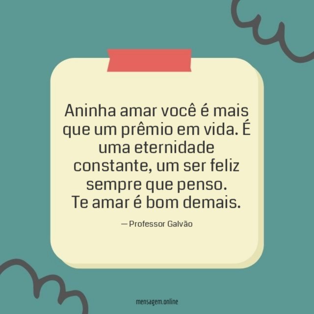 Aninha amar você é mais que um prêmio em vida