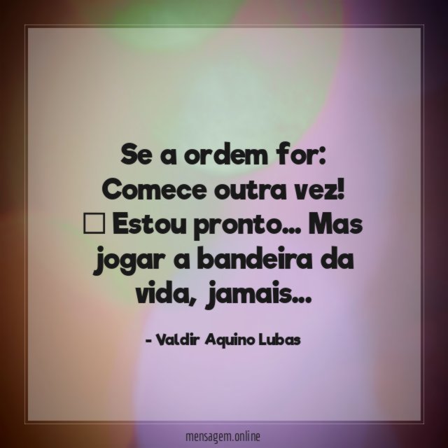 Se a ordem for