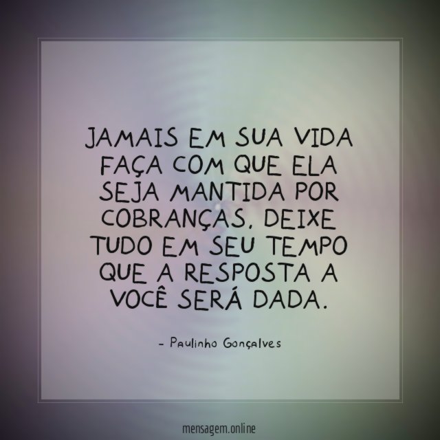 Jamais em sua vida faça com que ela