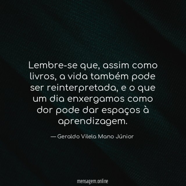 Lembre-se que
