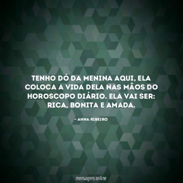 Tenho dó da menina aqui