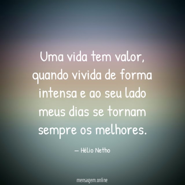 Uma vida tem valor