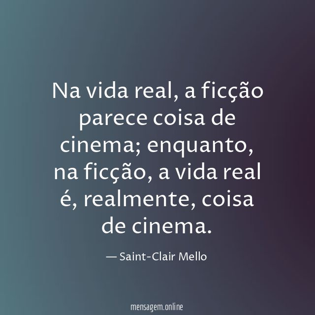 Na vida real