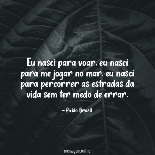 Eu nasci para voar
