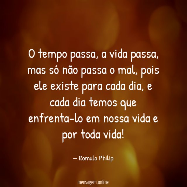 O tempo passa
