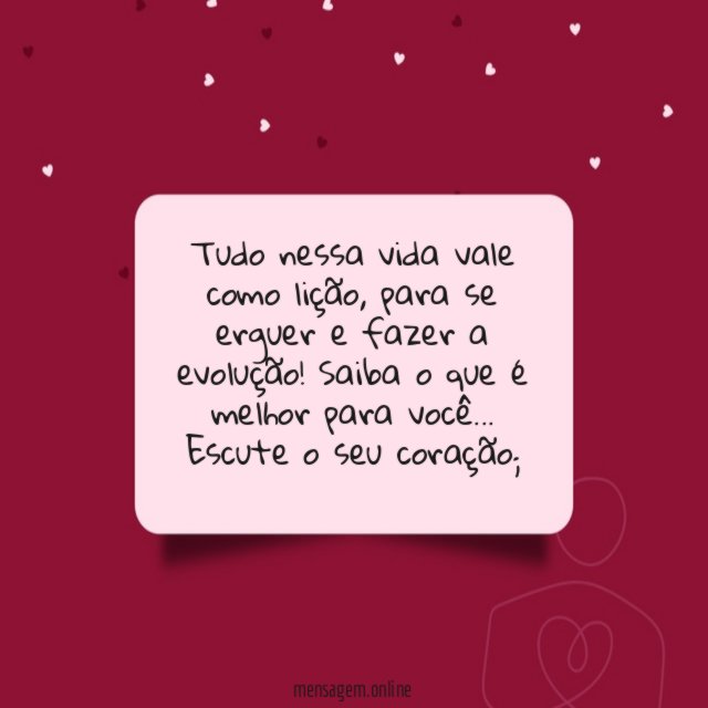 Tudo nessa vida vale como lição