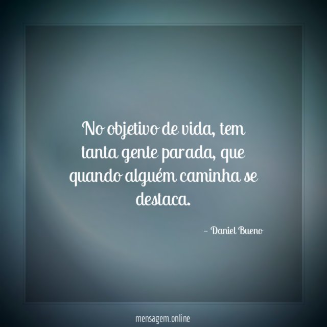 No objetivo de vida