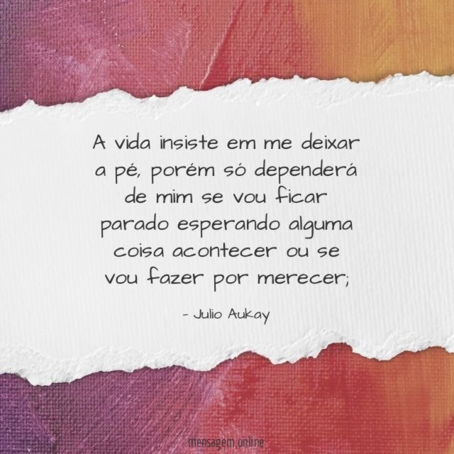 A vida insiste em me deixar a pé