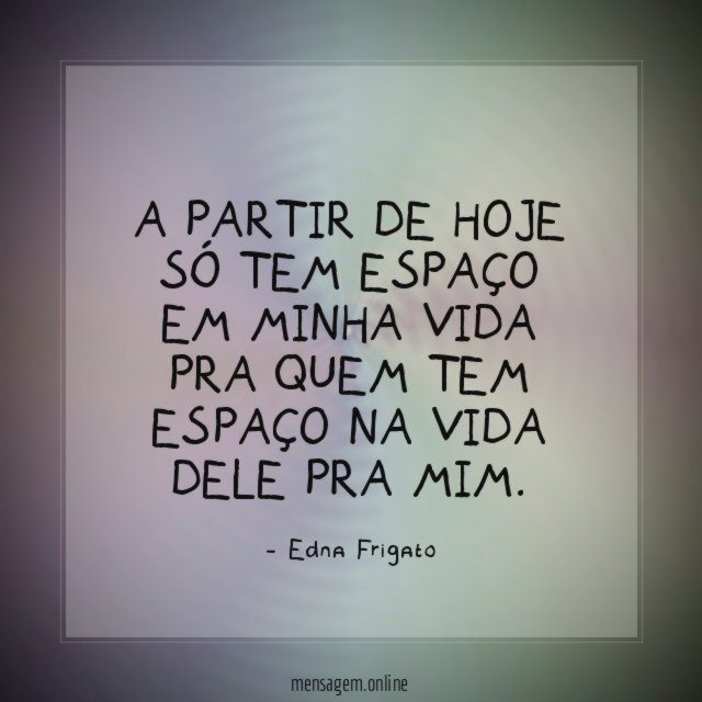 A partir de hoje só tem espaço em