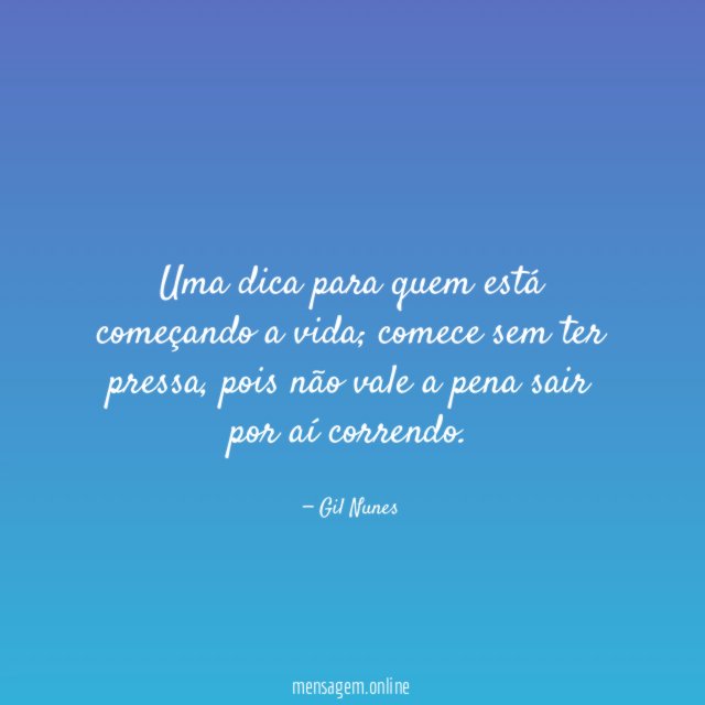 Uma dica para quem está começando a vida