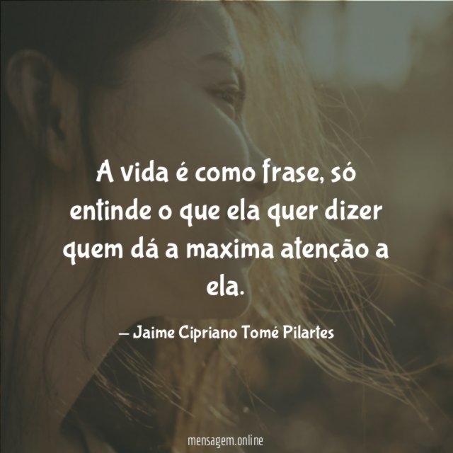A vida é como frase