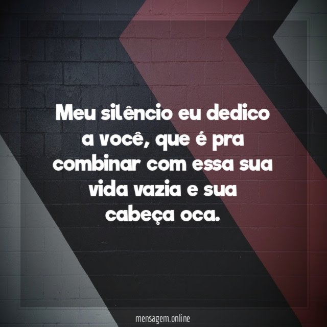 Meu silêncio eu dedico a você
