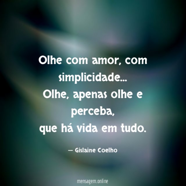 Olhe com amor