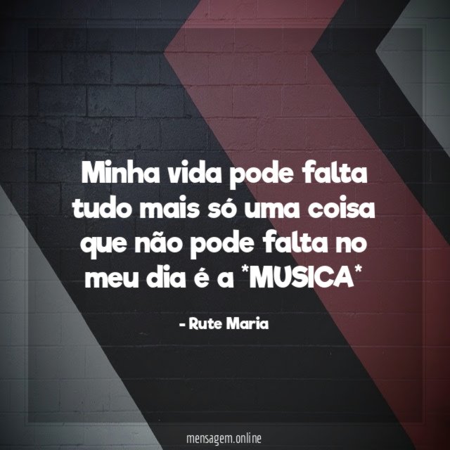 Minha vida pode falta tudo mais só uma