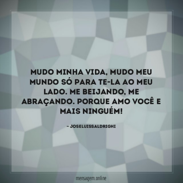 Mudo minha vida