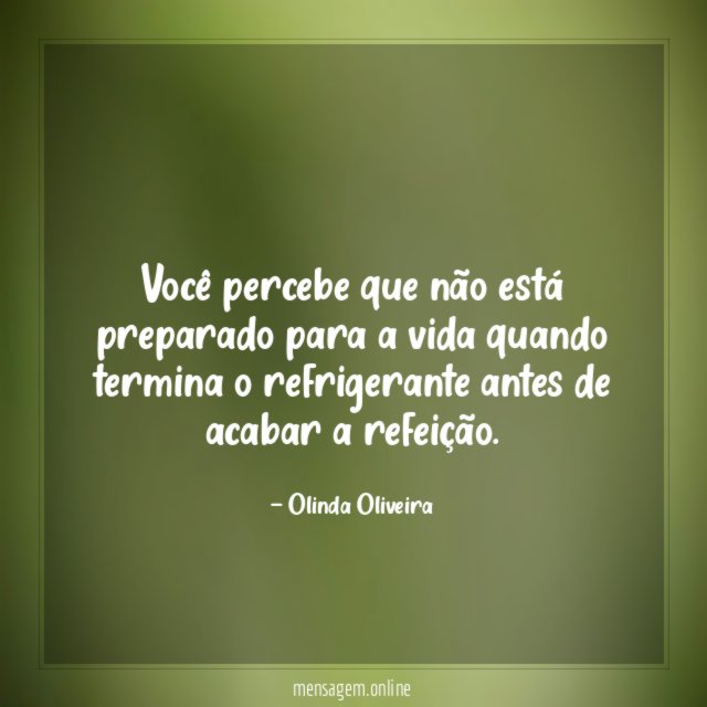 Você percebe que não está preparado para a