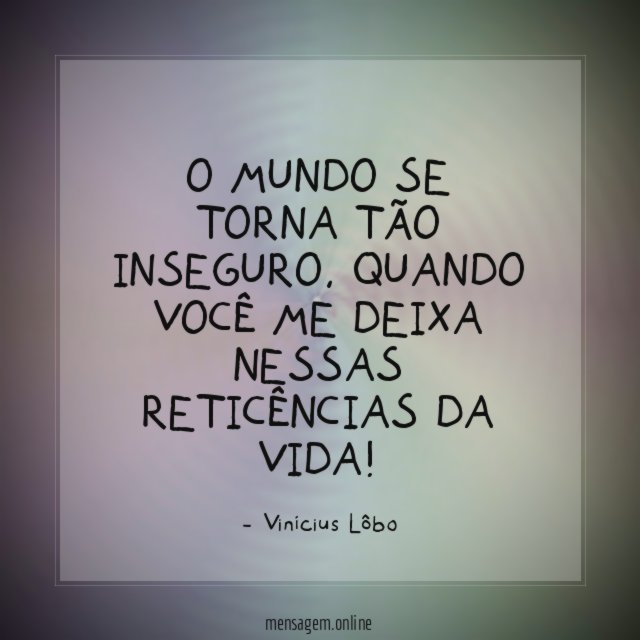 O mundo se torna tão inseguro