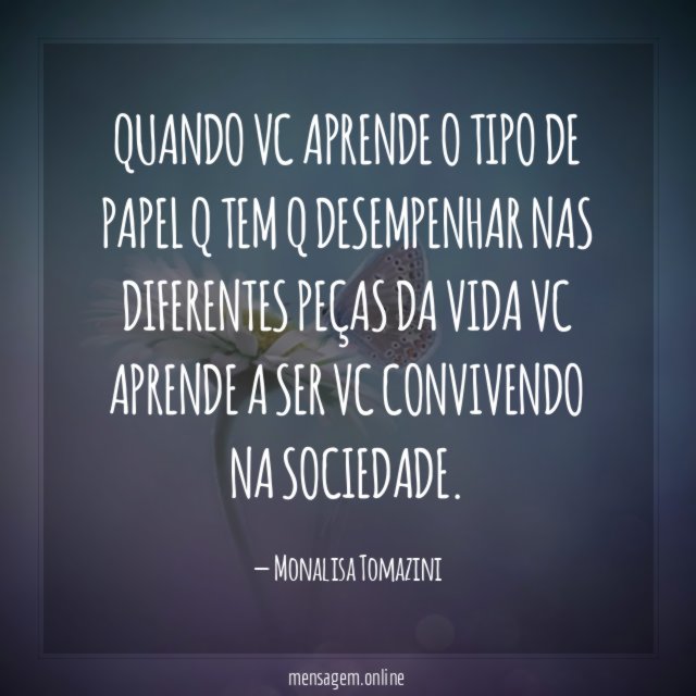Quando vc aprende o tipo de papel q