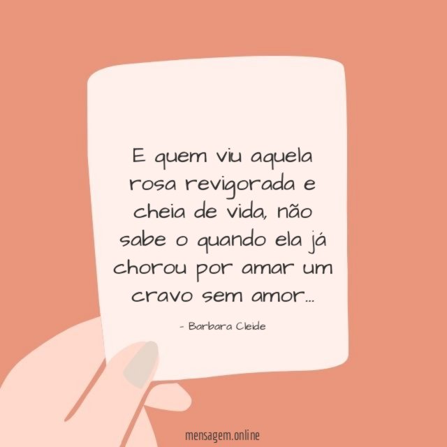 E quem viu aquela rosa revigorada e cheia de vida