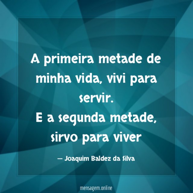A primeira metade de minha vida