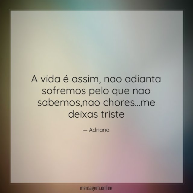 A vida é assim