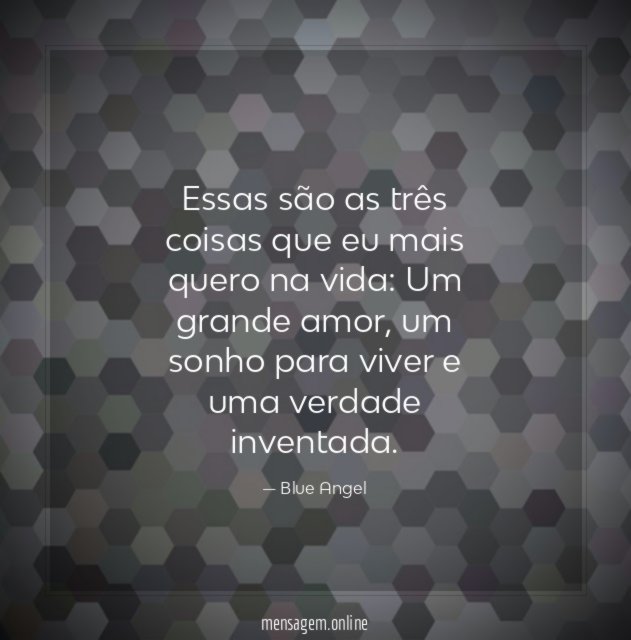 Essas são as três coisas que eu mais