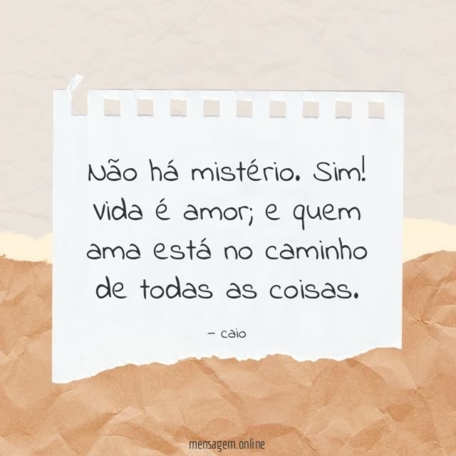 Não há mistério