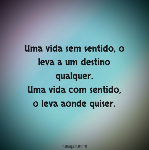 Uma vida sem sentido