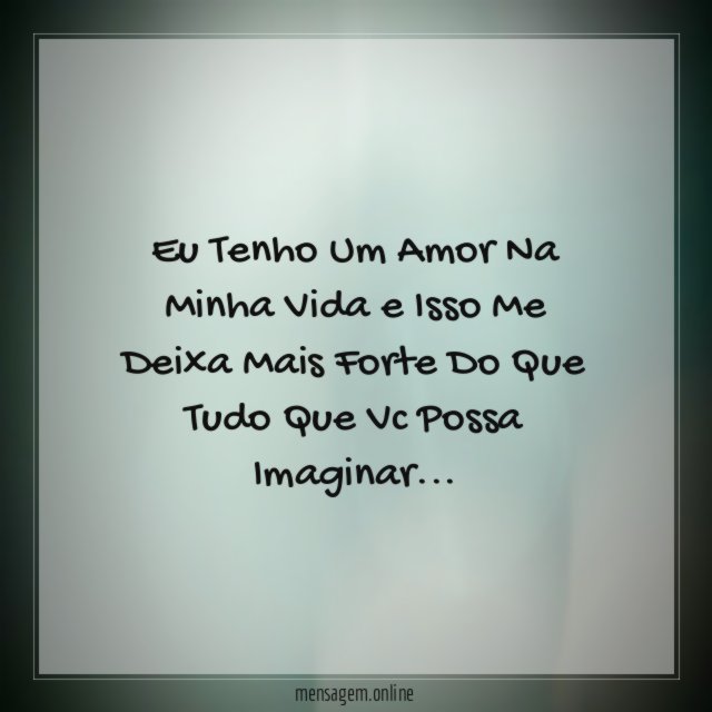 Eu Tenho Um Amor Na Minha Vida