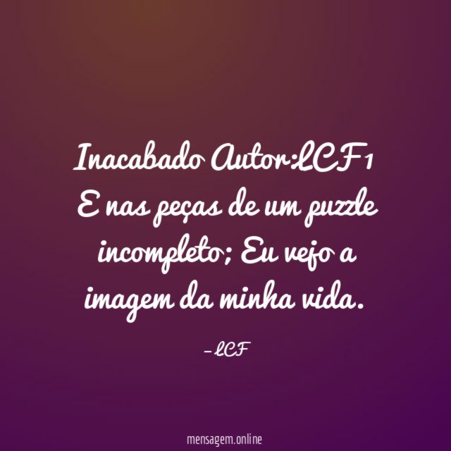 Inacabado
Autor:LCF