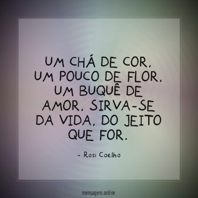 Um chá de cor