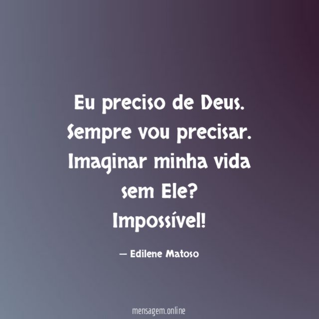 Eu preciso de Deus