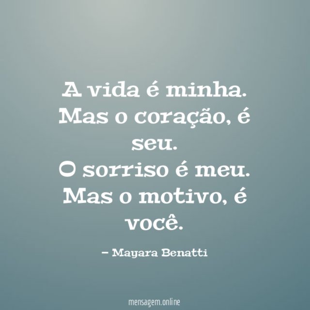 A vida é minha