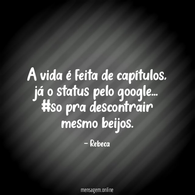 A vida é feita de capítulos