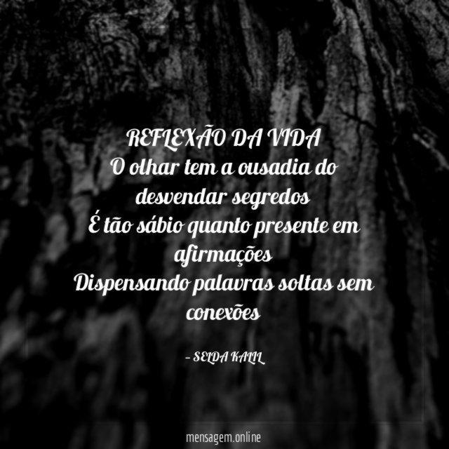 REFLEXÃO DA VIDA