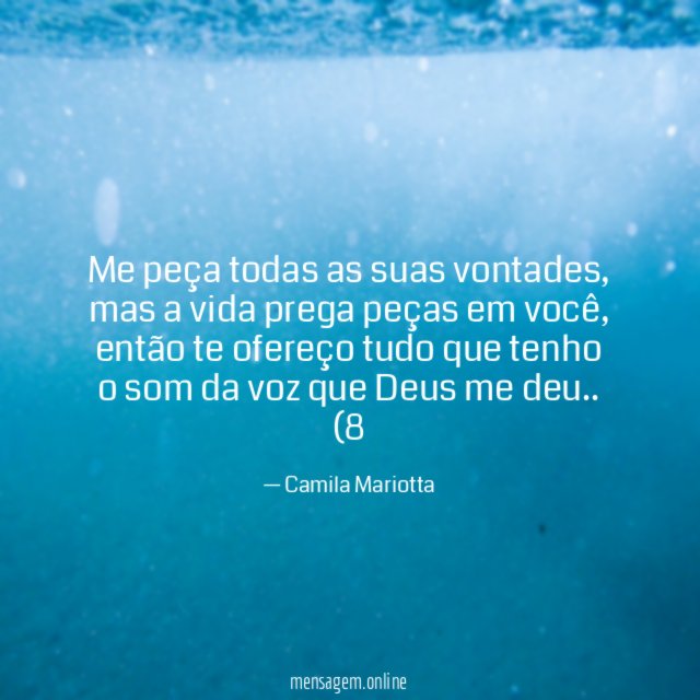 Me peça todas as suas vontades