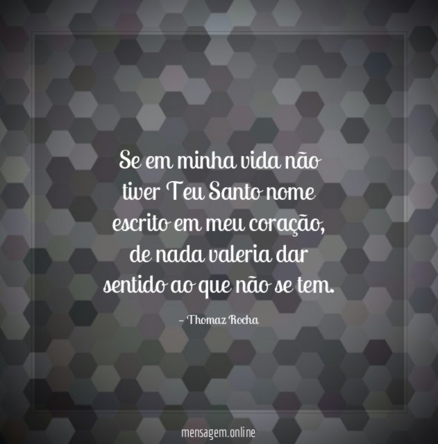 Se em minha vida não tiver Teu Santo