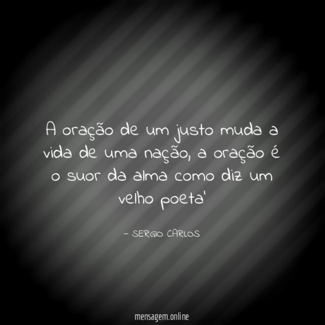 a oração de um justo muda a vida
