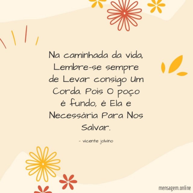 Na caminhada da vida