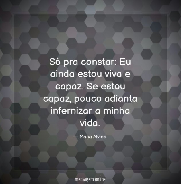 Só pra constar