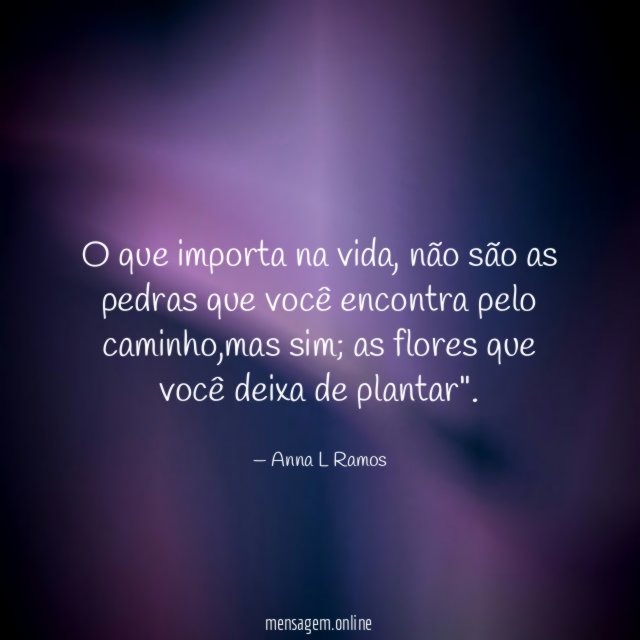 O que importa na vida