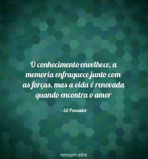 O conhecimento envelhece