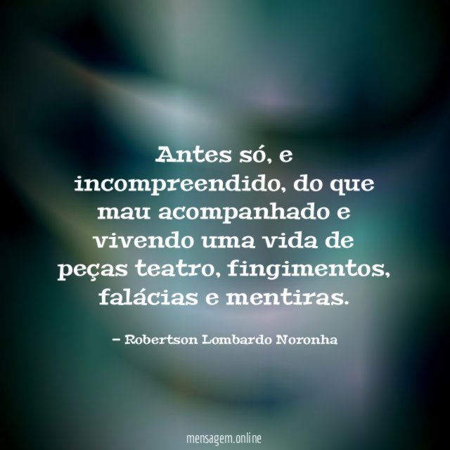 Antes só
