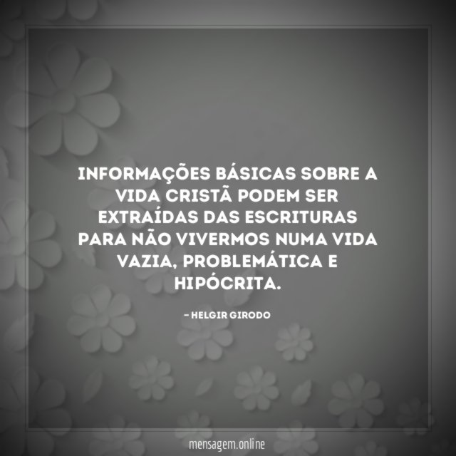 Informações básicas sobre a vida cristã podem ser