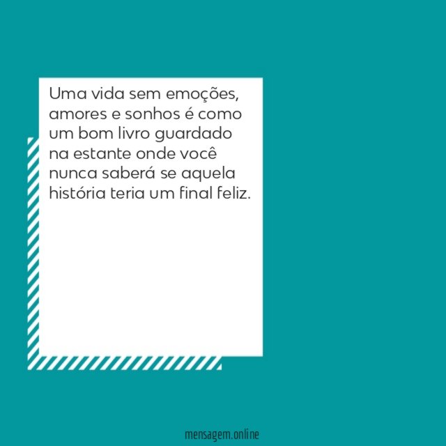 Uma vida sem emoções