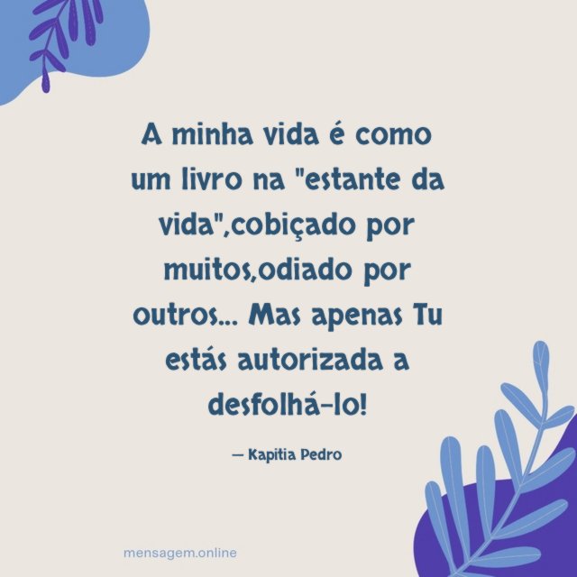 A minha vida é como um livro na "estante da vida"