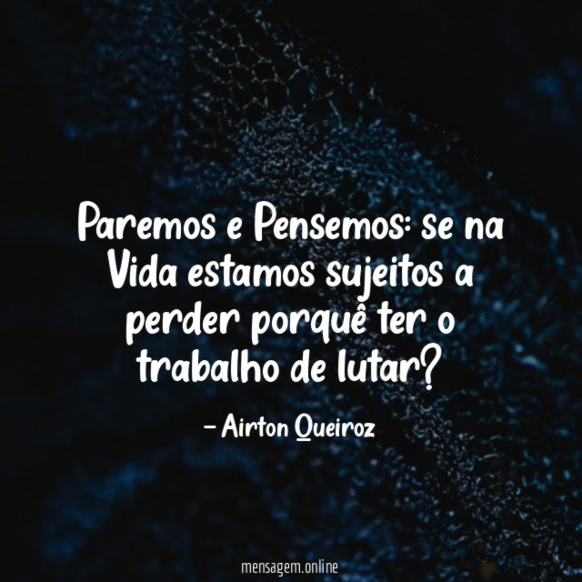 Paremos e Pensemos