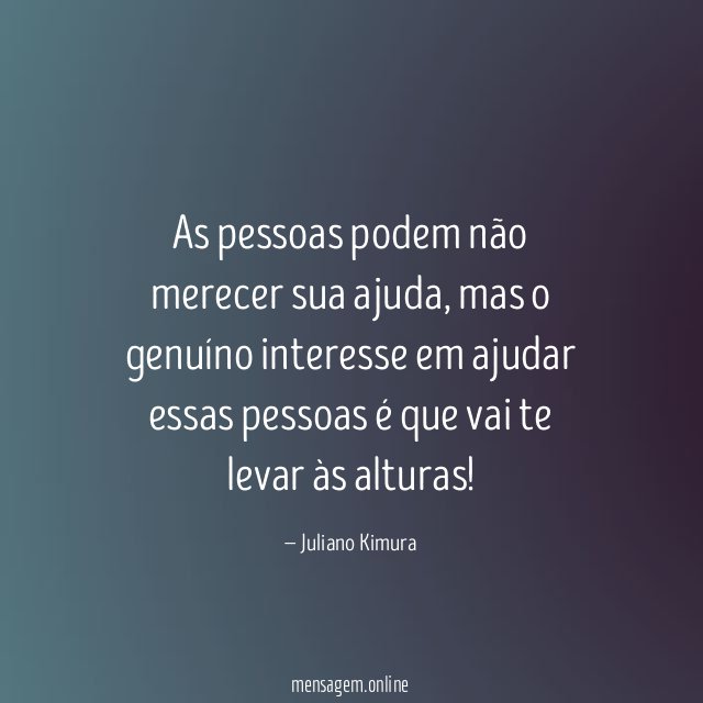 As pessoas podem não merecer sua ajuda