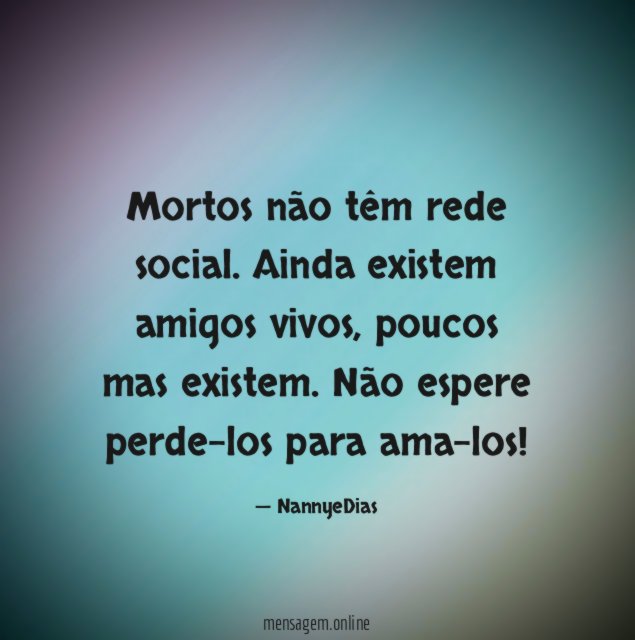 Mortos não têm rede social