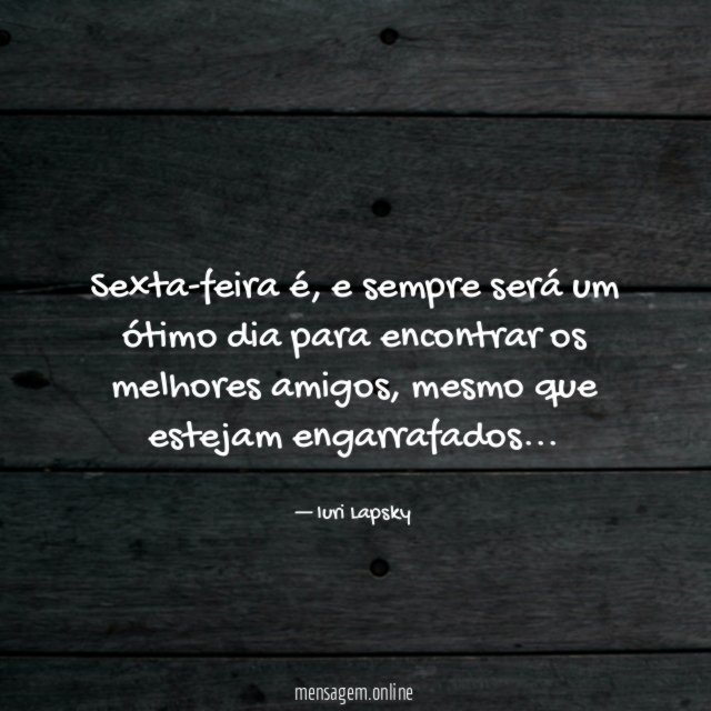 Sexta-feira é